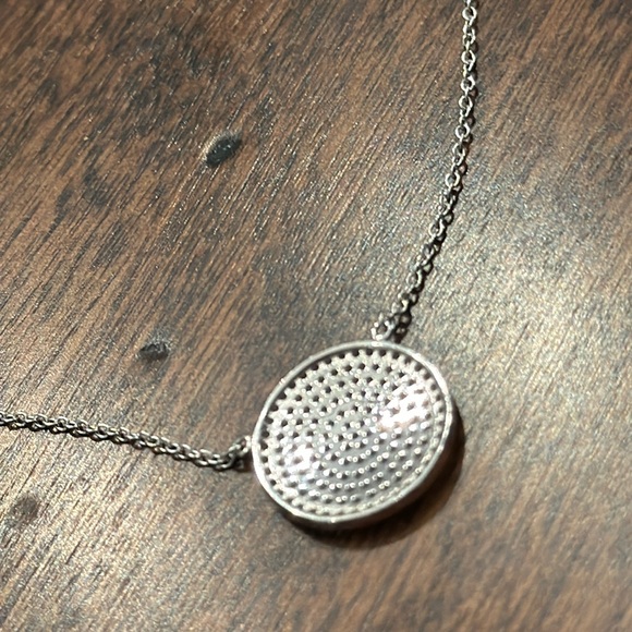 NWT 🎉host pick🎉🎈 sterling silver disc pendant with cubic zirconia - Picture 6 of 7